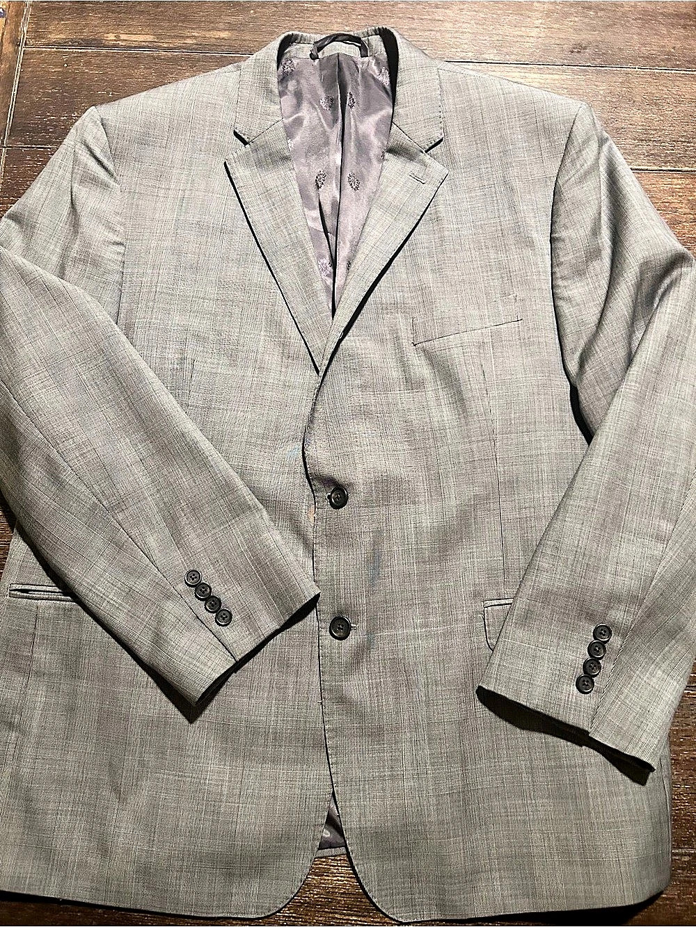 Lauren Ralph Lauren Slim Fit Gray Checkered Wool Sport Coat Like New